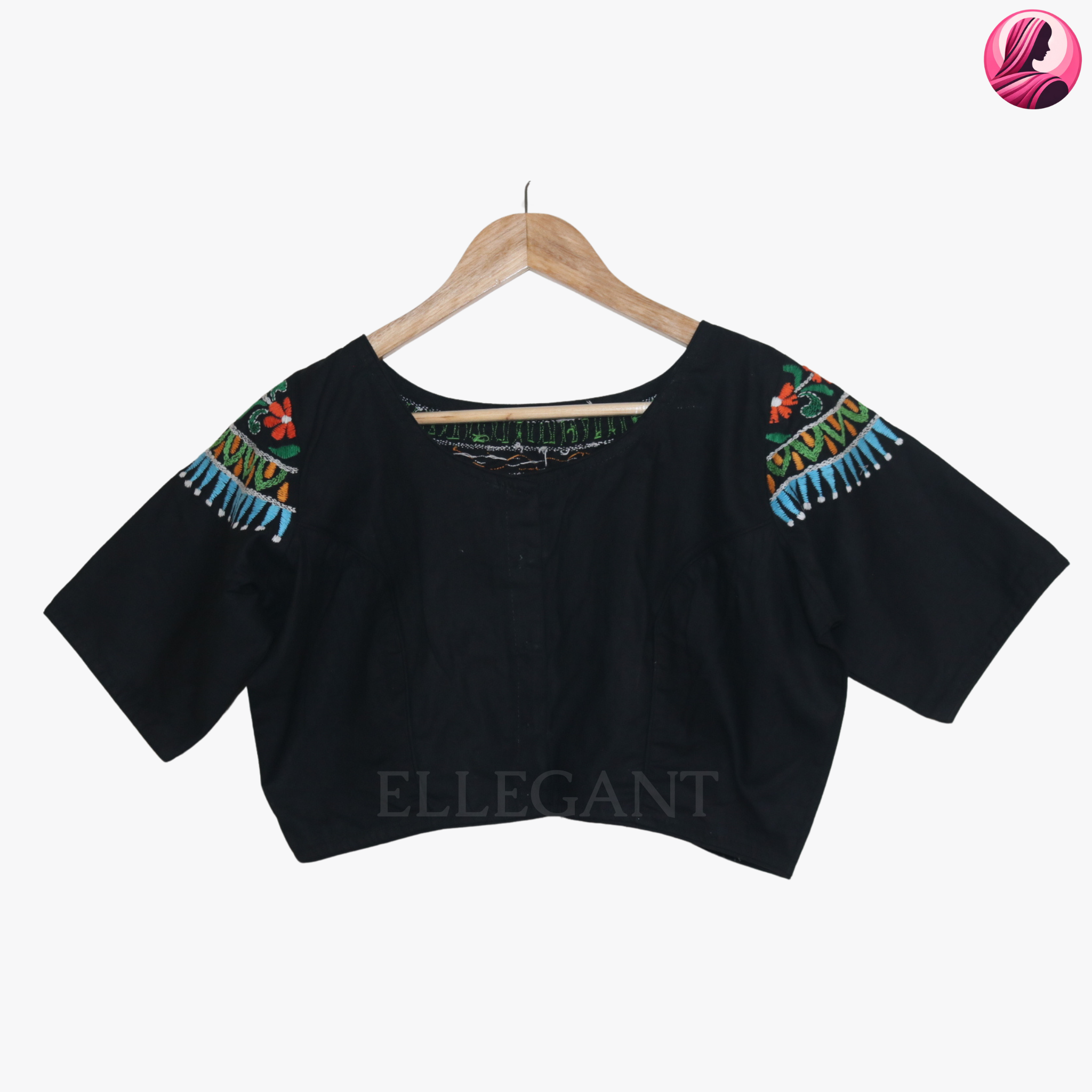 Black Garden Handwork Blouse