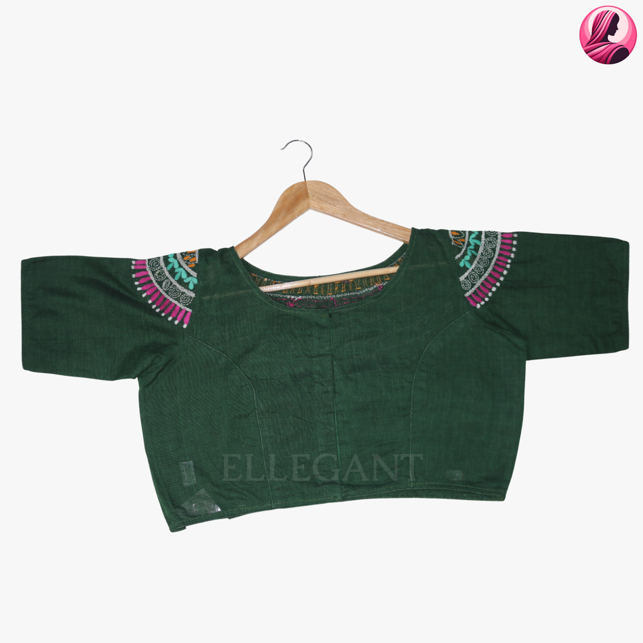 Emerald Green Handwork Blouse