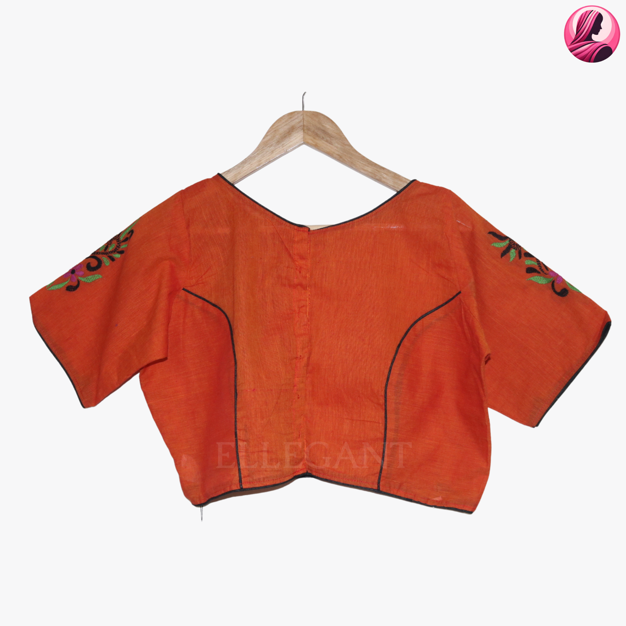 Orange Ethnic Flow Blouse